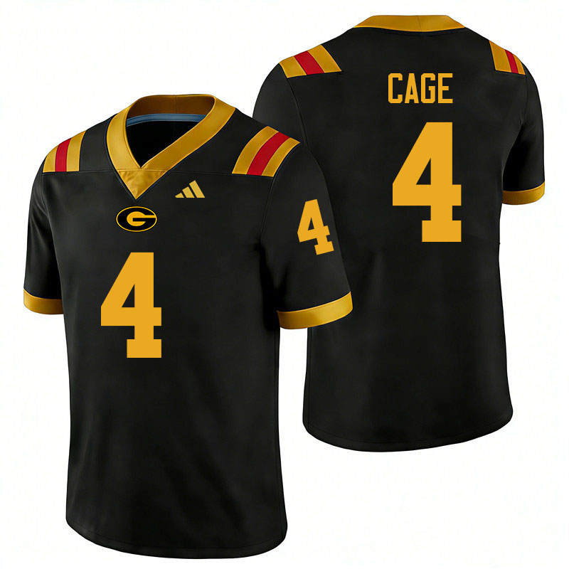 Grambling State Tigers #4 Bryce Cage College Football Jerseys,Uniforms-Black